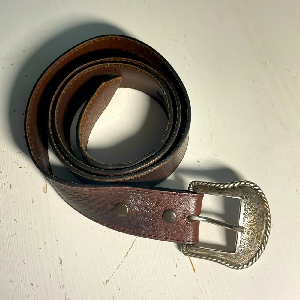 Nacona Belt Company brown leather her Western belt size 40